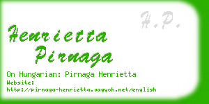 henrietta pirnaga business card